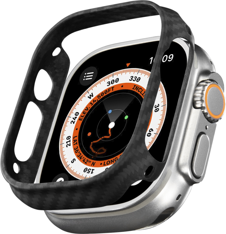 Чехол Pitaka для Apple Watch Ultra 49 мм, кевлар, черный