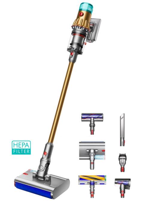 Беспроводной пылесос Dyson V12S Detect Slim Submarine Complete SV46, Gold/Gold