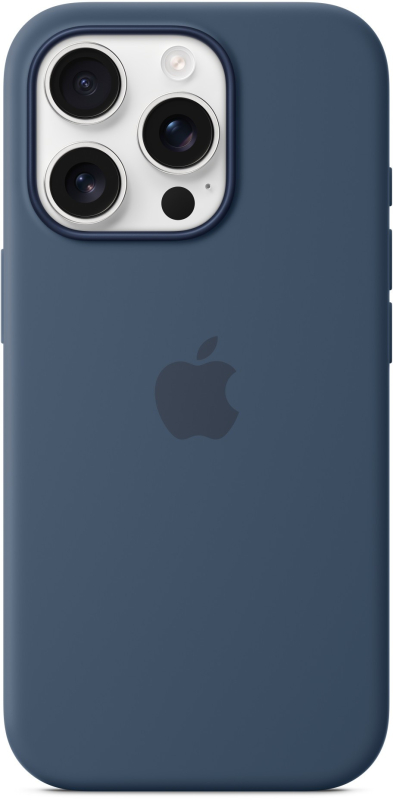 Чехол Apple для iPhone 16 Pro Silicone with MagSafe, «синий деним»