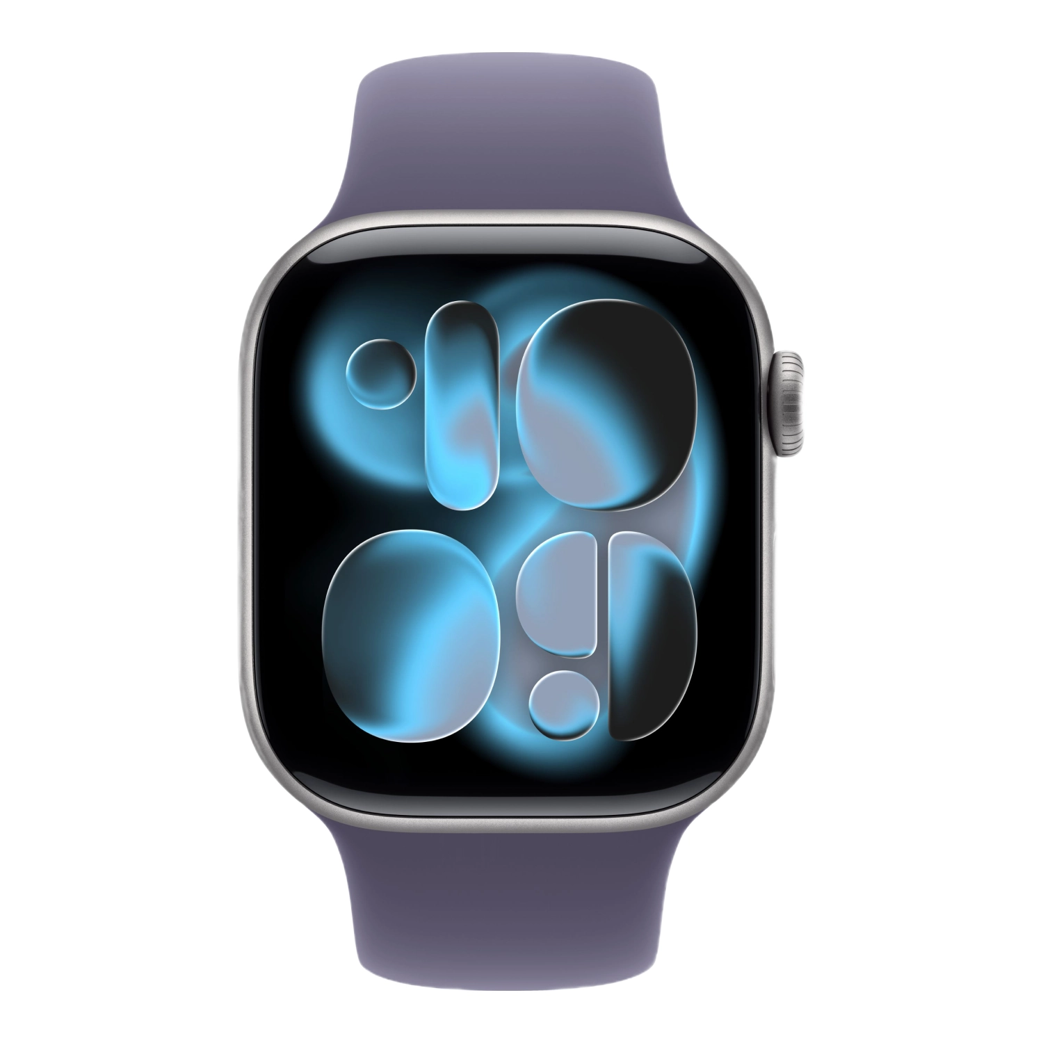 Apple Watch Series 11, 46 мм, алюминий цвета «Silver», спортивный ремешок "Purple Fog", M/L (MEVA4)